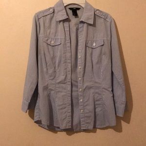 Striped Button Down Top